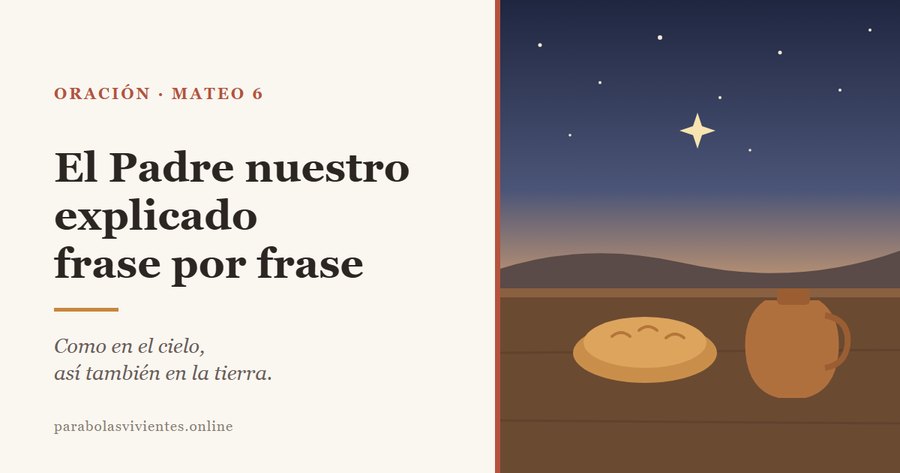 Un cielo estrellado sobre una mesa sencilla con un pan redondo y un cántaro de agua